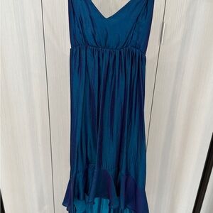Elegant Blue Sleeveless Dress